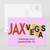 JaxVegas-groetings Briefkaart (Voorkant / Achterkant)