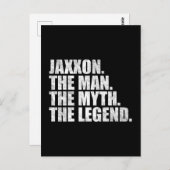 Jaxxon name, Jaxxon The Man The Myth The Legend Briefkaart (Voorkant / Achterkant)