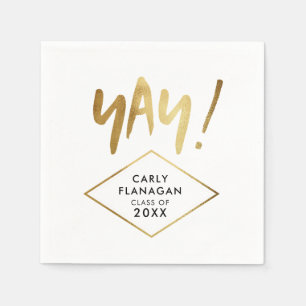 Jay! Fun Gold Afstuderen Celebration Party Servet