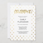 Jay! Gold Script Afstuderen Celebration Party Kaart (Achterkant)