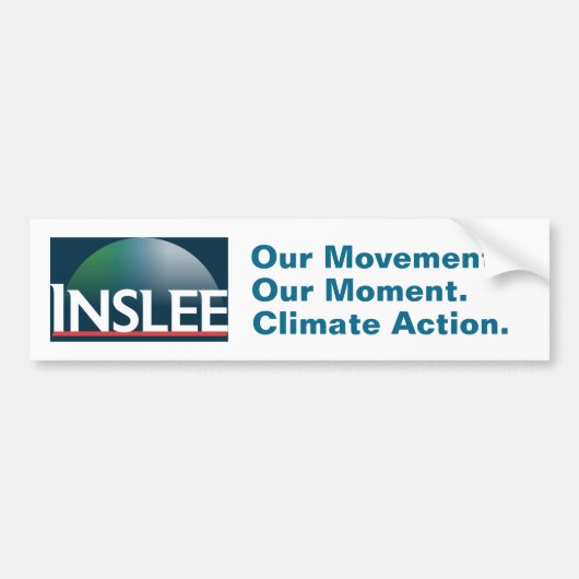 Jay Inslee Ons Moment Bumpersticker (Voorkant)