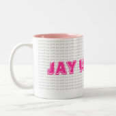 Jay is van mij! tweekleurige koffiemok (Links)