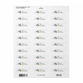 Jay met hulstbessen retouradreslabels etiket (Full Sheet)