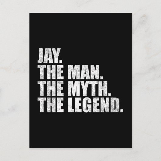 Jay naam, Jay De Man De Mythe De Legende Briefkaart (Voorkant)
