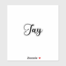 Jay Name - handgeschreven kalligrafie Sticker
