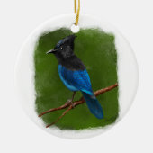 Jay-Ornament van Stellar Keramisch Ornament (Voorkant)