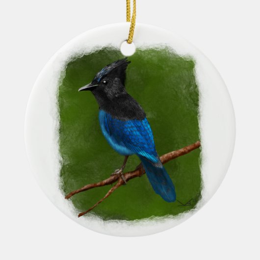 Jay-Ornament van Stellar Keramisch Ornament (Voorkant)