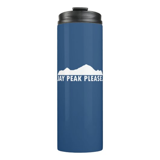 Jay Peak Vermont Alsjeblieft Thermosbeker (Voorkant)
