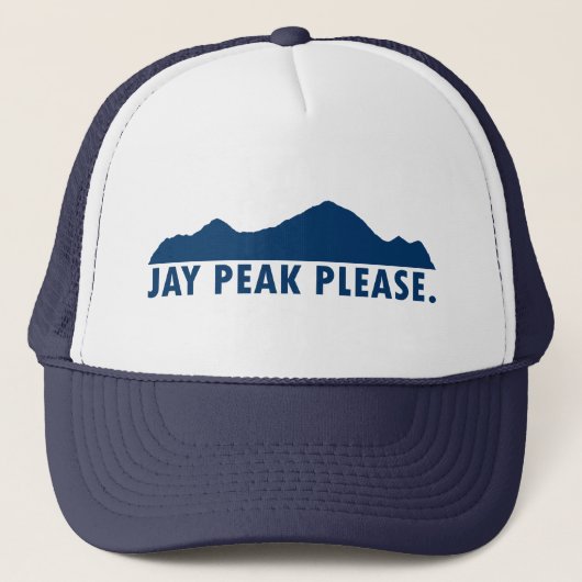 Jay Peak Vermont Alsjeblieft Trucker Pet (Voorkant)
