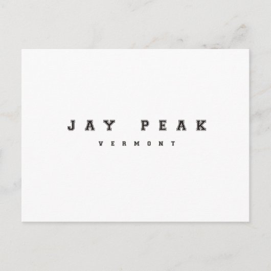Jay Peak Vermont Briefkaart (Voorkant)