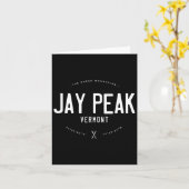 Jay Peak Vermont Graphic Distressed Ski Kaart (Gele Bloem)
