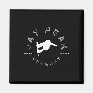 Jay Peak Vermont Graphic Snowboarding T Magneet