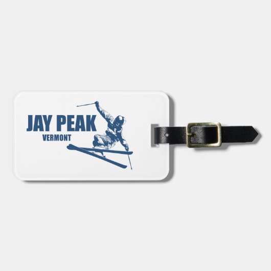 Jay Peak Vermont Skiër Bagagelabel (Voorkant horizontaal)