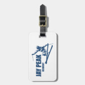 Jay Peak Vermont Skiër Bagagelabel (Voorkant verticaal)