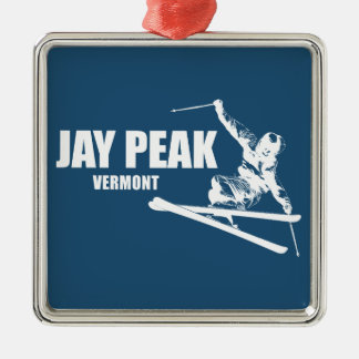 Jay Peak Vermont Skiër Metalen Ornament