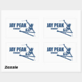 Jay Peak Vermont Skiër Rechthoekige Sticker (Vel)
