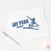 Jay Peak Vermont Skiër Rechthoekige Sticker (Envelop)