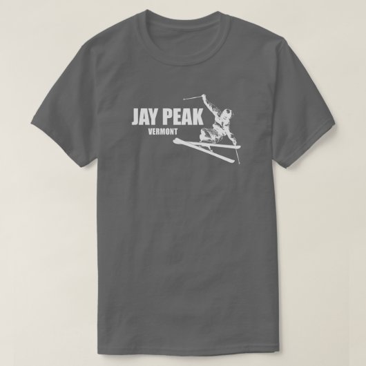 Jay Peak Vermont Skiër T-shirt (Design voorkant)