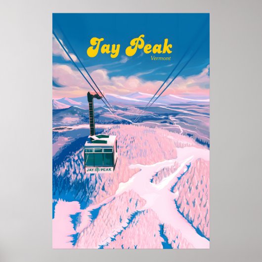 Jay Peak Vermont Skigebied Reisposter Poster (Voorkant)