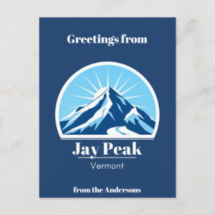 Jay Peak Vermont skigebied vakantie blauw Briefkaa Briefkaart
