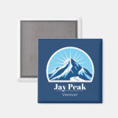 Jay Peak Vermont skigebied vakantie blauw Magneet (Voorkant / Achterkant)