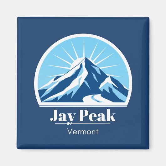 Jay Peak Vermont skigebied vakantie blauw Magneet (Voorkant)