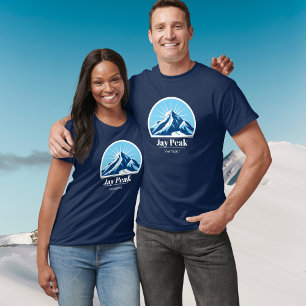 Jay Peak Vermont skigebied vakantie blauw T-shirt