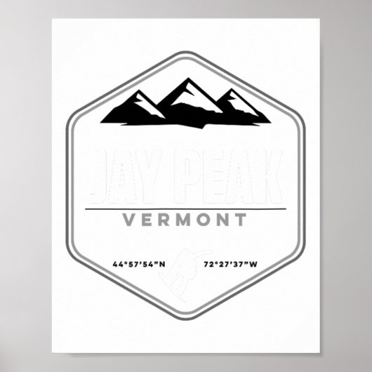 Jay Peak Vermont Snowboard Poster (Voorkant)