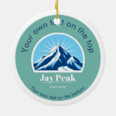 Jay Peak Vermont USA skigebied vakantie kerst Keramisch Ornament (Achterkant)