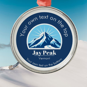 Jay Peak Vermont USA skigebied vakantie medaille Metalen Ornament