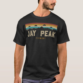 Jay Peak Vintage Bergen Wandelen Kamperen Vermont T-shirt