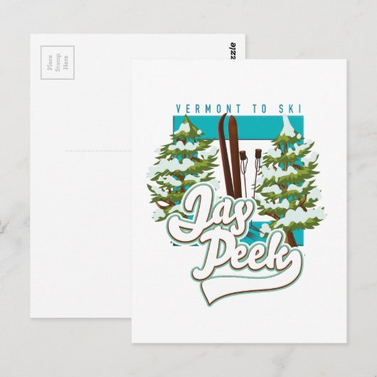 Jay Peek Vermont ski logo Briefkaart (Voorkant / Achterkant)