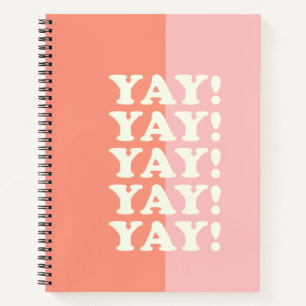 Jay! Positief oplopend roze en koraal Notitieboek