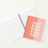 Jay! Positief oplopend roze en koraal Notitieboek (Binnen)