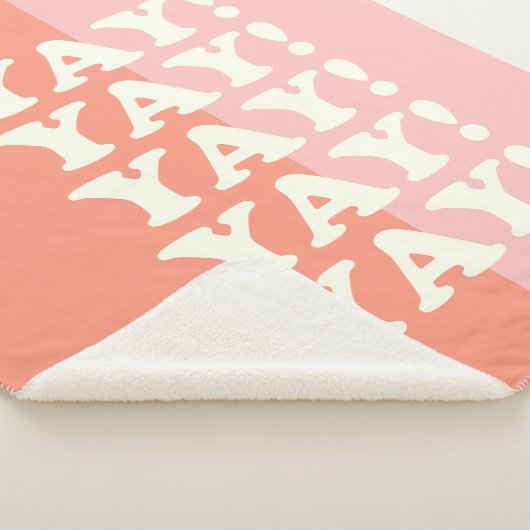 Jay! Positief oplopend roze en koraal Sherpa Deken (3/4)