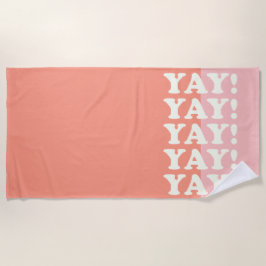 Jay! Positief oplopend roze en koraal Strandlaken