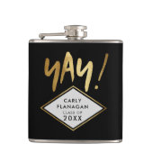 Jay! Script Gold Black Graduparty Heupfles (Voorkant)