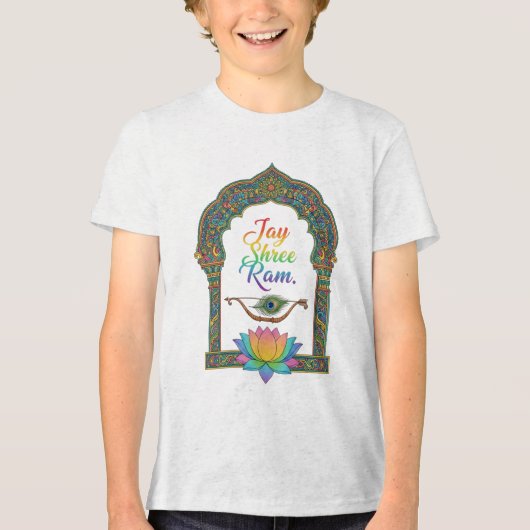 Jay shree ram  Tri-Blend shirt (Voorkant)