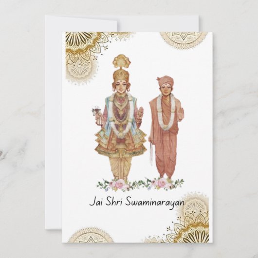 Jay Shree Swaminarayan Wenskaart Feestdagenkaart (Voorkant)