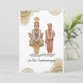 Jay Shree Swaminarayan Wenskaart Feestdagenkaart (Staand voorkant)