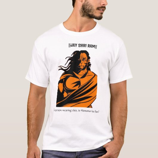 Jay Shri Ram Hanuman t-shirt (Voorkant)