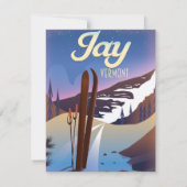 Jay Vermont USA ski-reisposter. (Achterkant)