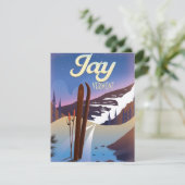 Jay Vermont USA ski-reisposter. (Staand voorkant)