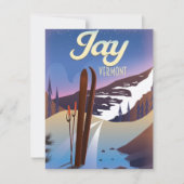 Jay Vermont USA skiposter. (Voorkant)