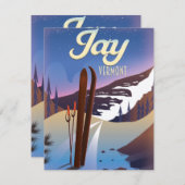 Jay Vermont USA skiposter. (Voorkant / Achterkant)