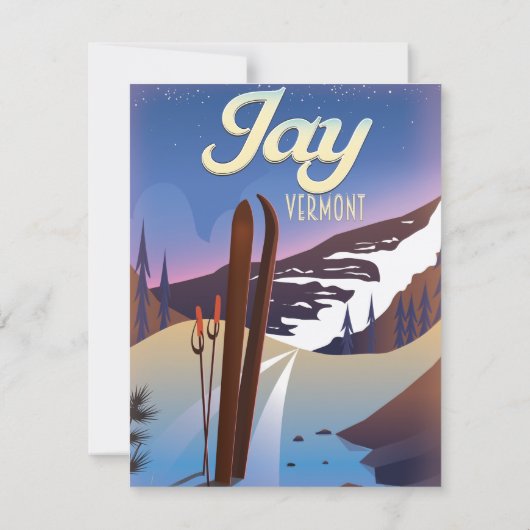 Jay Vermont USA skiposter. (Achterkant)