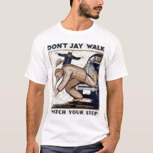 Jay Walk 1937 WPA niet T-shirt
