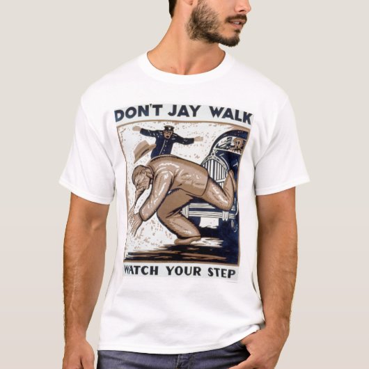 Jay Walk 1937 WPA niet T-shirt (Voorkant)