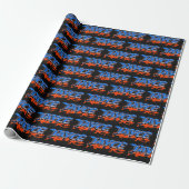 Jayce Vorname Name Graffiti blue orange Cadeaupapier (Uitgerold)