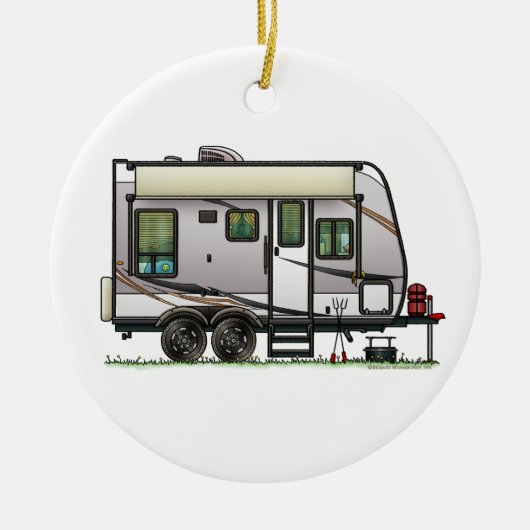 Jayco Trailer RV happy camper Keramisch Ornament (Voorkant)
